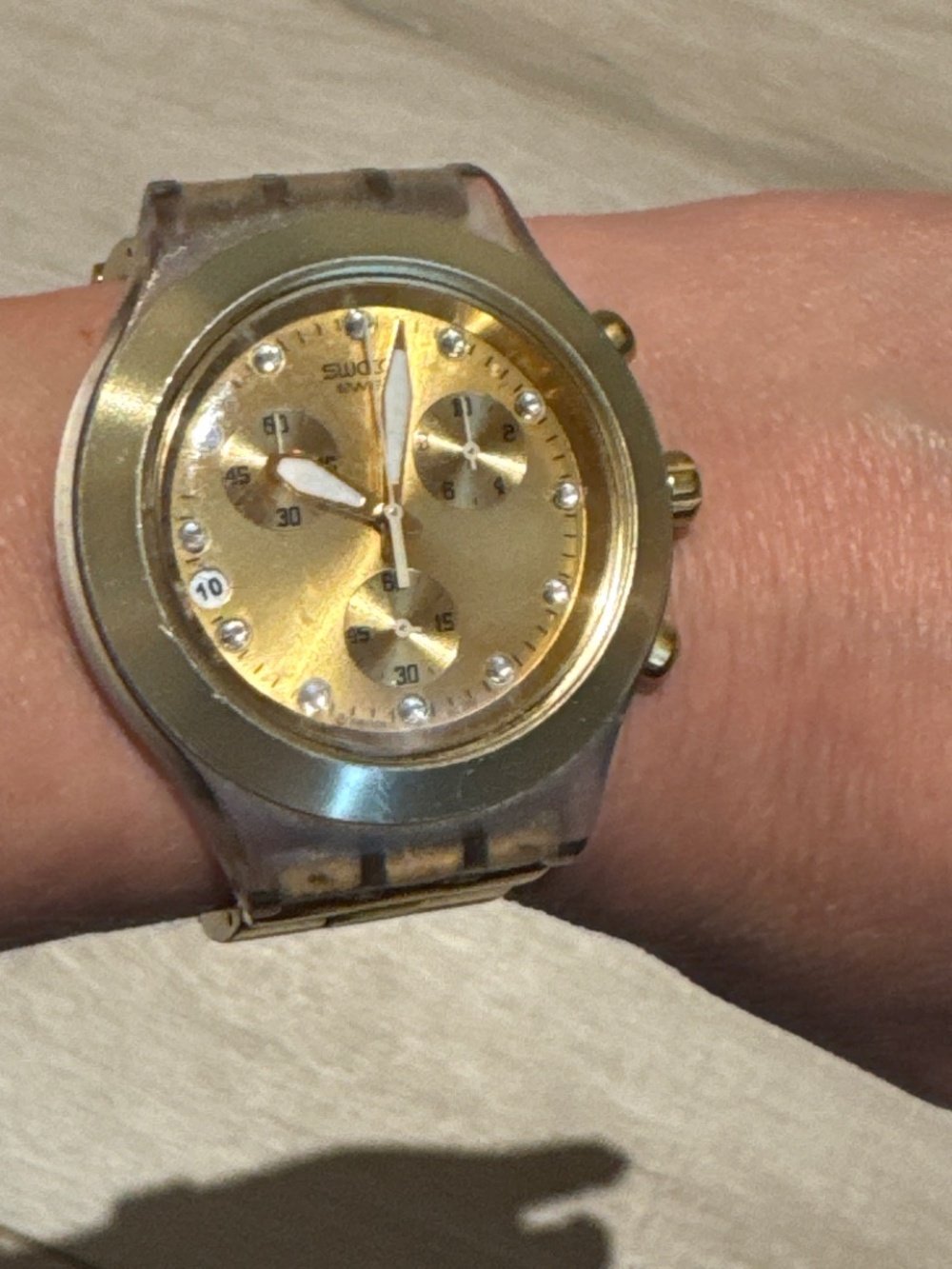 Gold Swatch Watch